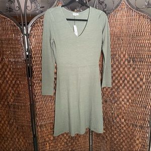 Gap sage green long sleeve dress